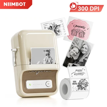Niimbot B21 Pro Etikettendrucker, 300 dpi, kabelloser Drucker, 20–50 mm Druckbreite für Fotos, Quittungen, Notizen, Business, Heimbüro