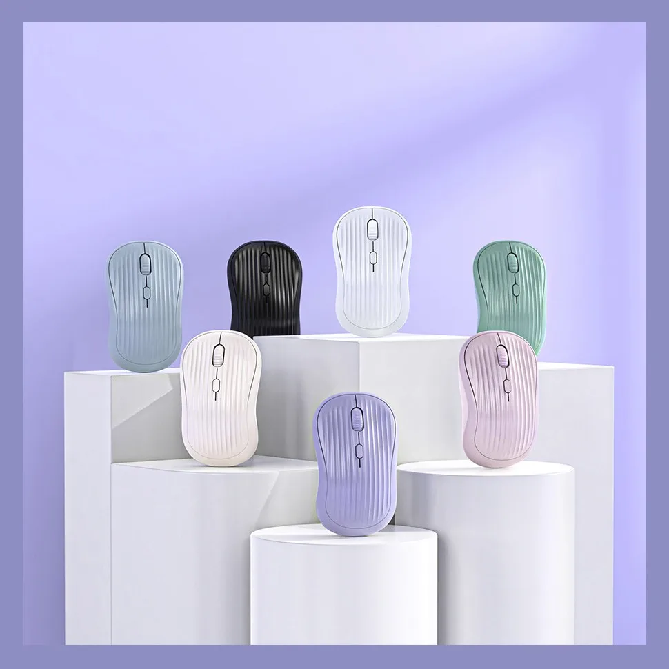 Мышь Компьютерная Бесшумная оптическая, 2,4 ГГц, Bluetooth, Type-C, USB