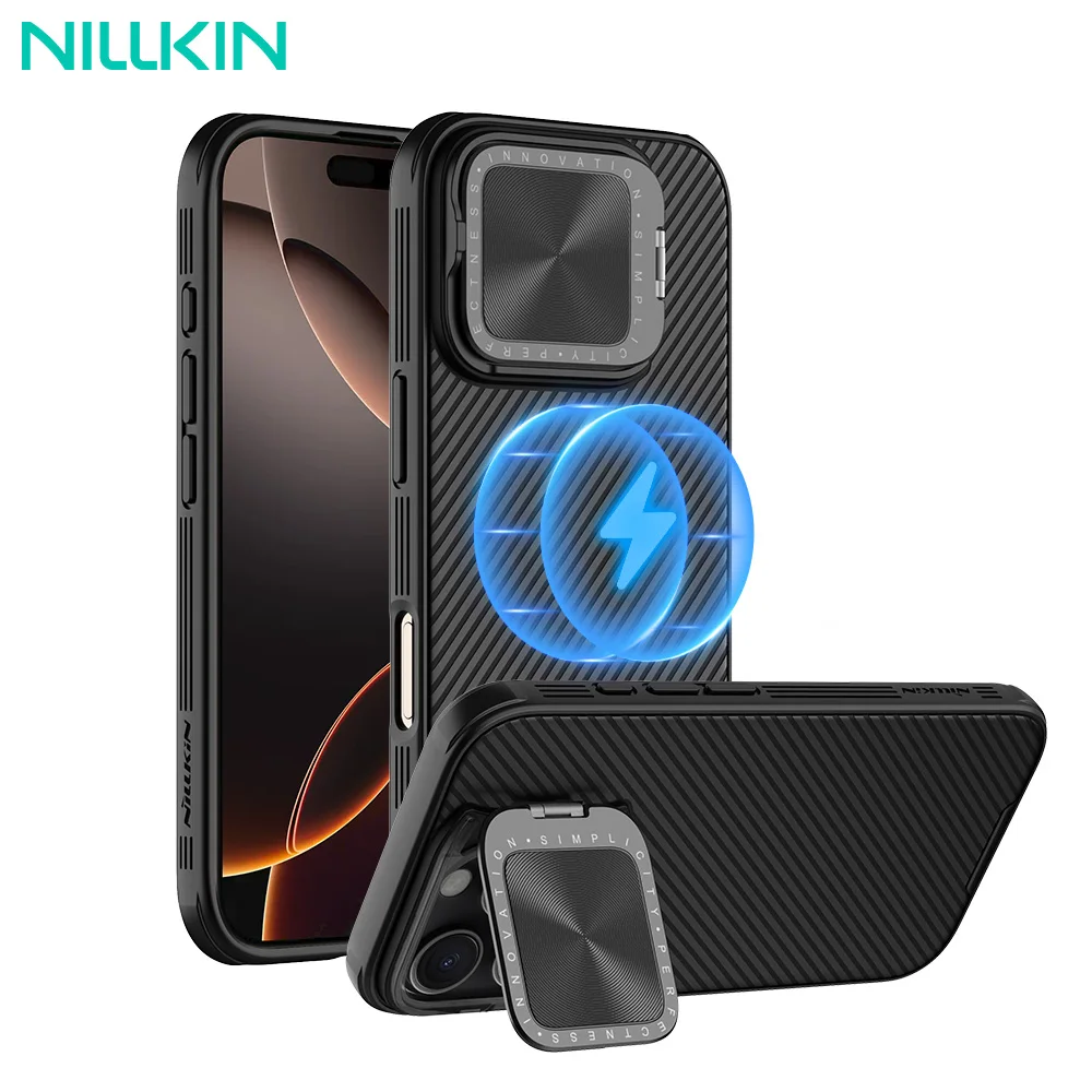 

Nillkin For iPhone 16 Pro Max Magsafe Case CamShield Prop Camera Holder Shockproof Back Cover For iPhone 16 Pro Magnetic Cases