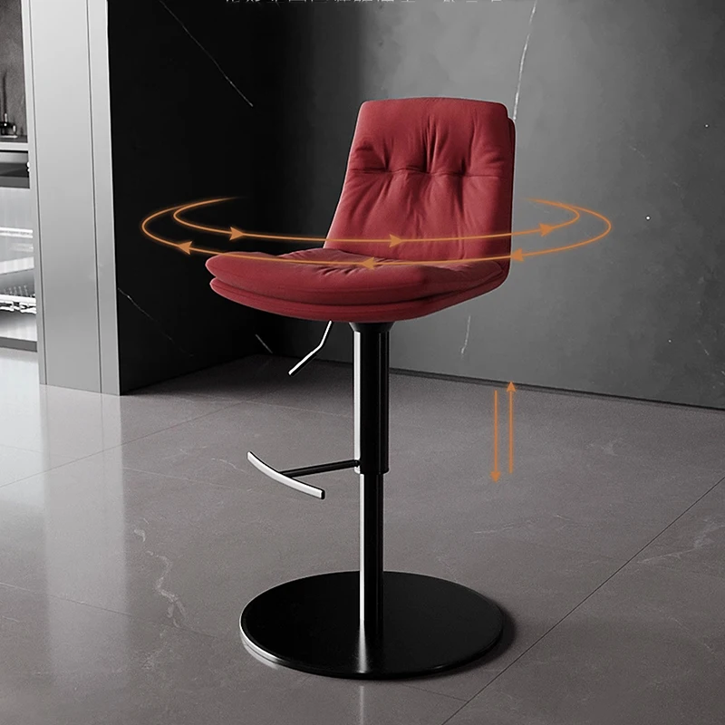 

Luxury Office Bar Stools Accent Reception Adjustable Height Barber Bar Stool Swivel Magazine Acrylic Taburete Alto Furniture