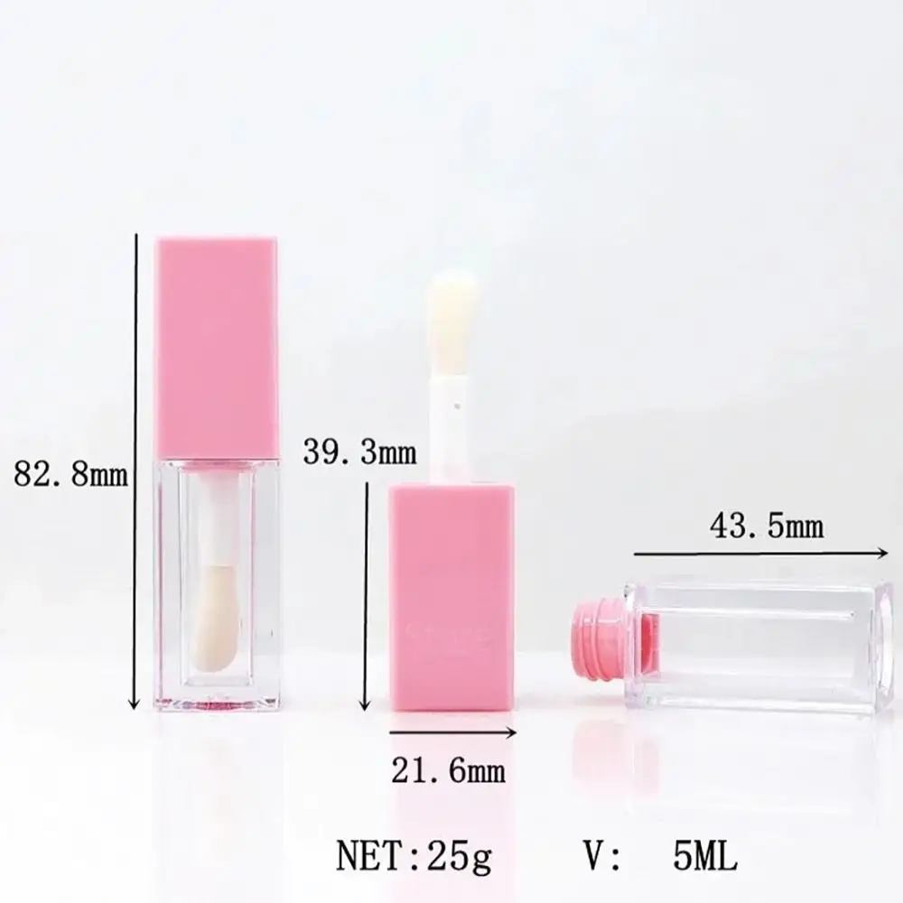 Limpar plástico Lip esmalte tubo, recipiente cosmético vazio, maquiagem ferramenta, bálsamo acessório, novo, 5ml