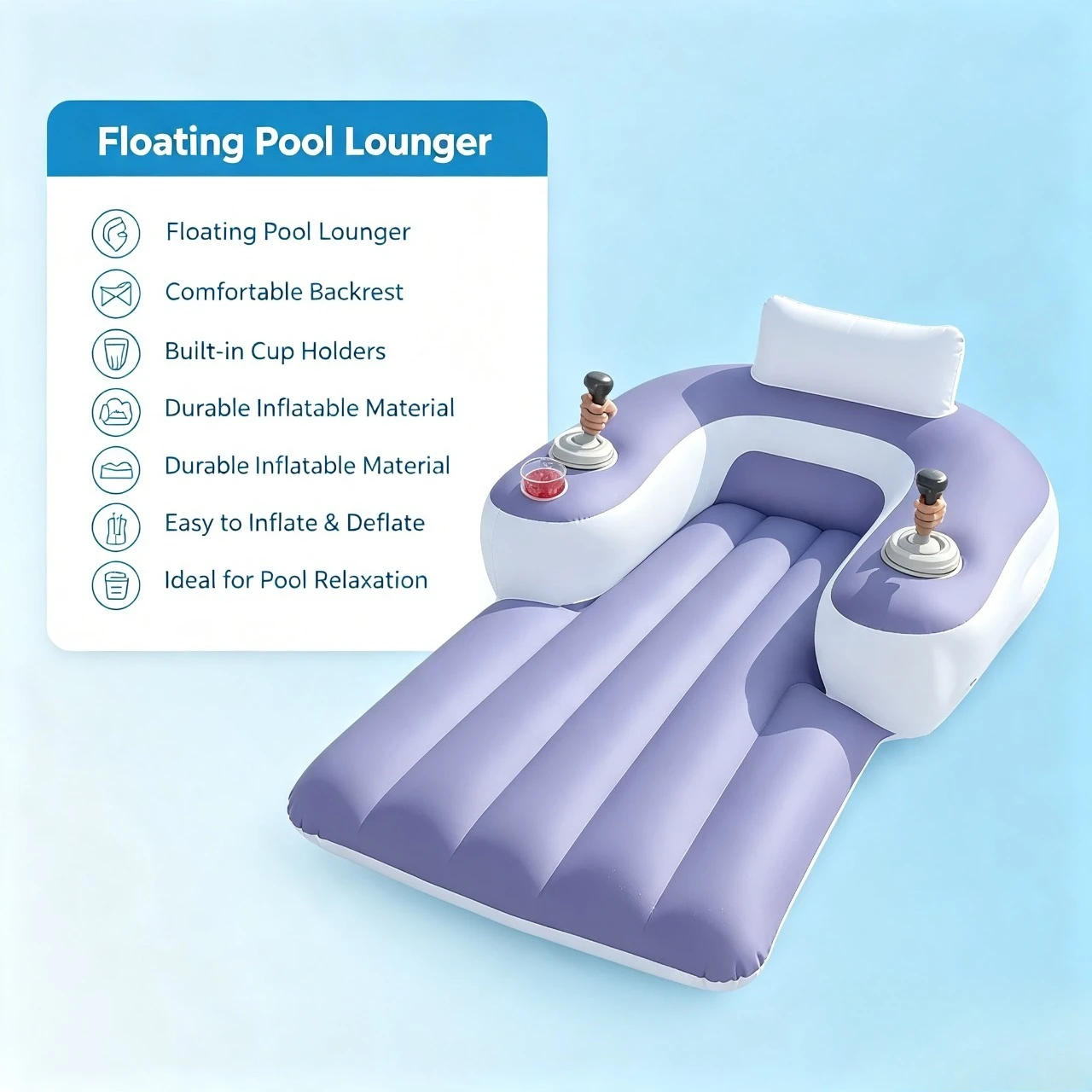 Inflatable Electric Water Floating Seat Outdoor Swimming Pool Adult Water Toy Propulsion Float Row For Summer Water