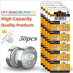 LR1130 AG10 Battery 1.5V Long-Lasting Alkaline Button Cell Batteries for calculator computer motherboard