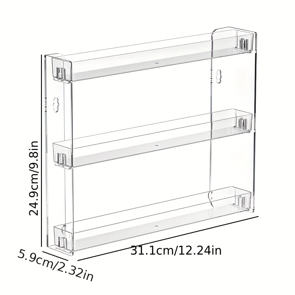 1 قطعة رف تخزين متعدد الطبقات من الأكريليك المتين | منظم طلاء الأظافر المثبت على الحائط بسعة كبيرة للاستخدام على الأرض أو الحائط #3