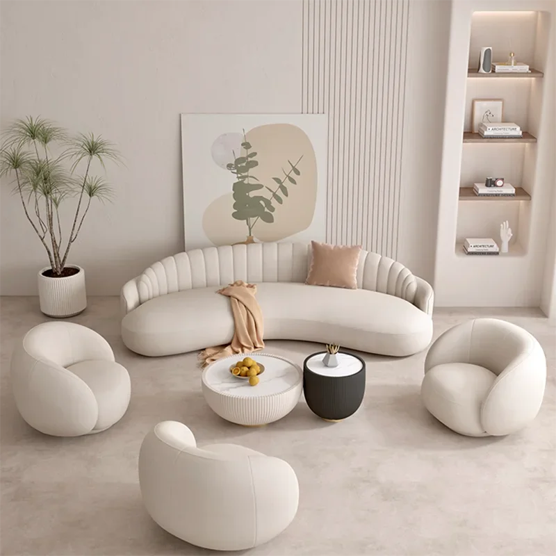 

Cream Balcony Living Room Sofas Puffs Couch Futon Armchair Lazy Cute Office Living Room Sofas Luxury Hotel Furniture