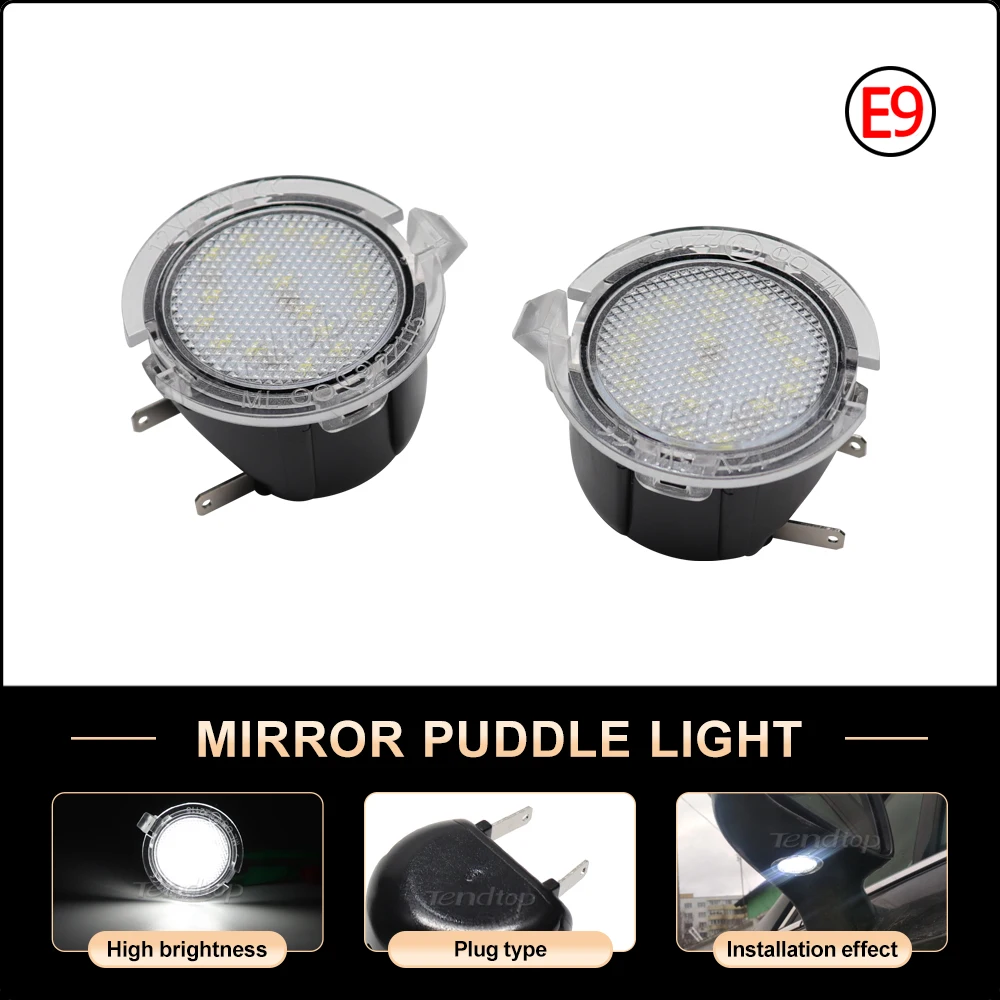 Under Side Mirror Puddle Lights For Ford F150 Mondeo MK5 Edge Fusion Explorer Flex Taurus Mustang Car Welcome Light Accessories