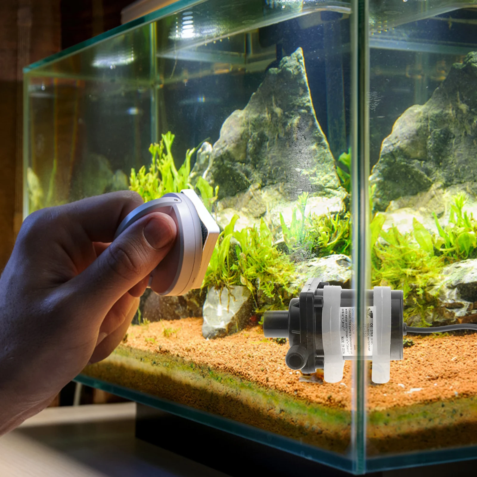 

Solar Water Pump Reliable Fish Tank Filter Freshwater for Aquarium Quiet Small Pond