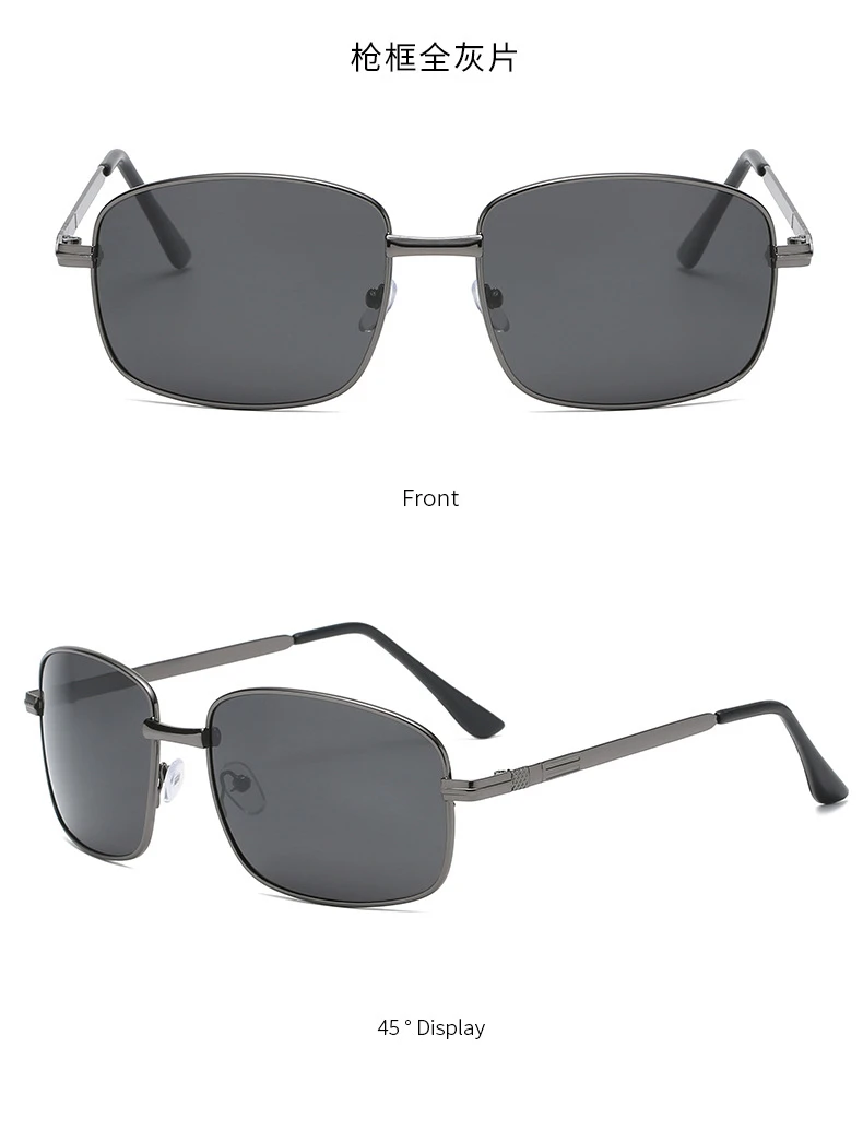 Markendesign Sonnenbrillen für Männer und Frauen Fahrer-Sonnenbrillen Vintage Sonnenbrillen für Herren Quadratische Sonnenbrillen für Damen Metallrahmen – Detail 17