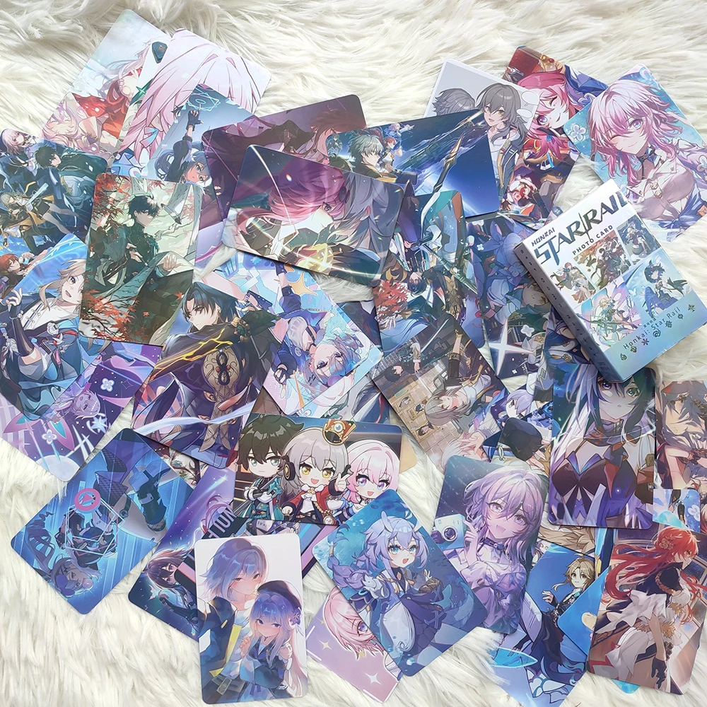 50PCS/Set Honkai:Star Rail Decor Laser Lomo Card Photo card HD Game Collecting Cards For Fans Gift
