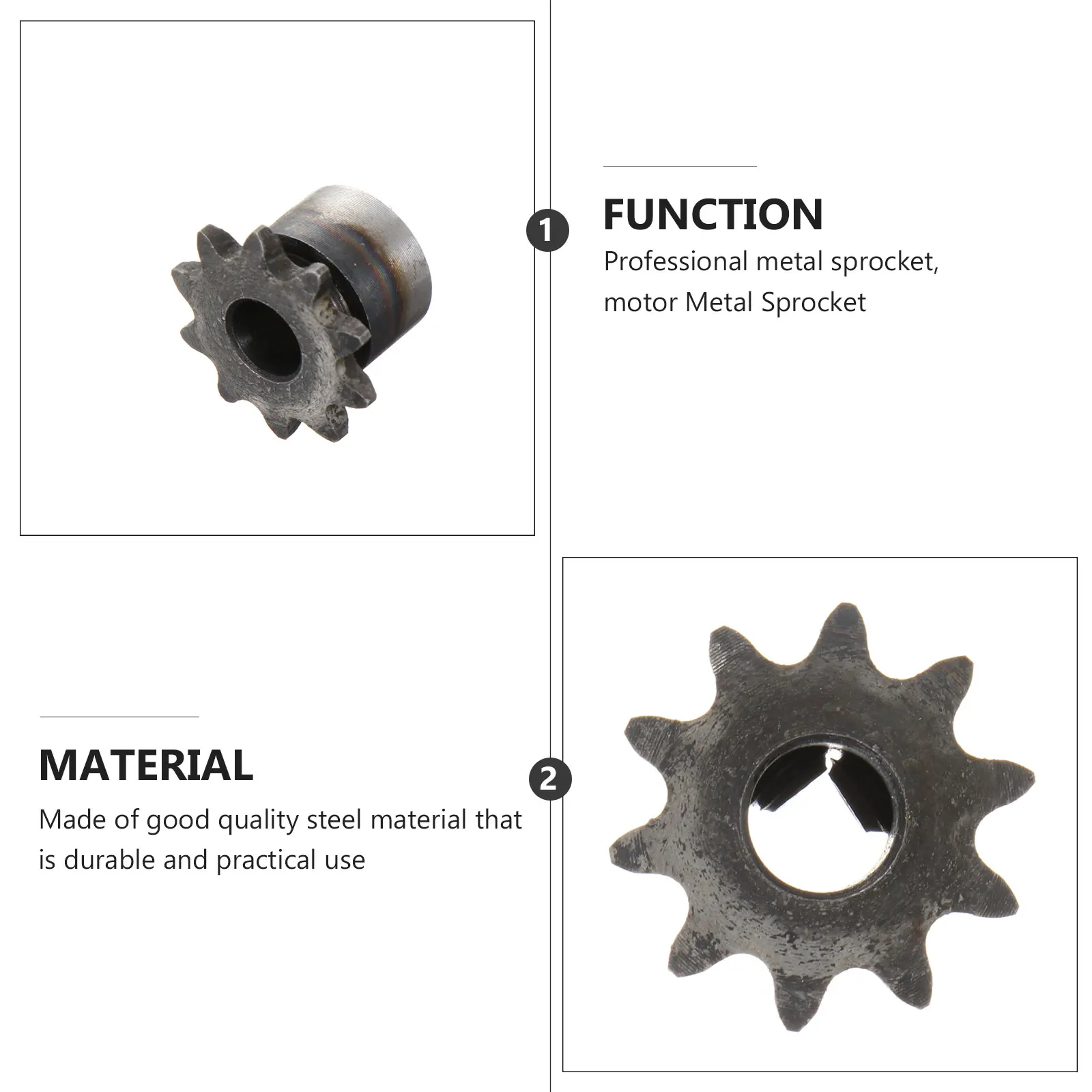 

10 Teeth Steel Sprocket Machine Gear Easy Replacement Motor Accessories Hardware Mold Transmission Part