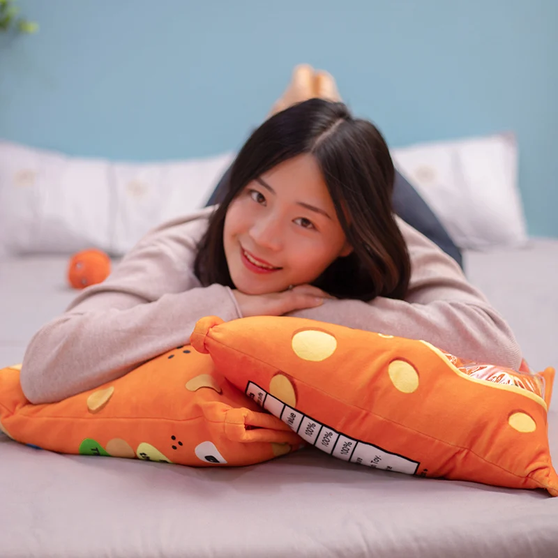 لطيف نفخة ألعاب من نسيج مخملي 6 قطع كيس واحد من كرات الجبن النفخة وسادة محشوة وجبة خفيفة نفث الاطفال اللعب هدية عيد ميلاد لصبي فتاة