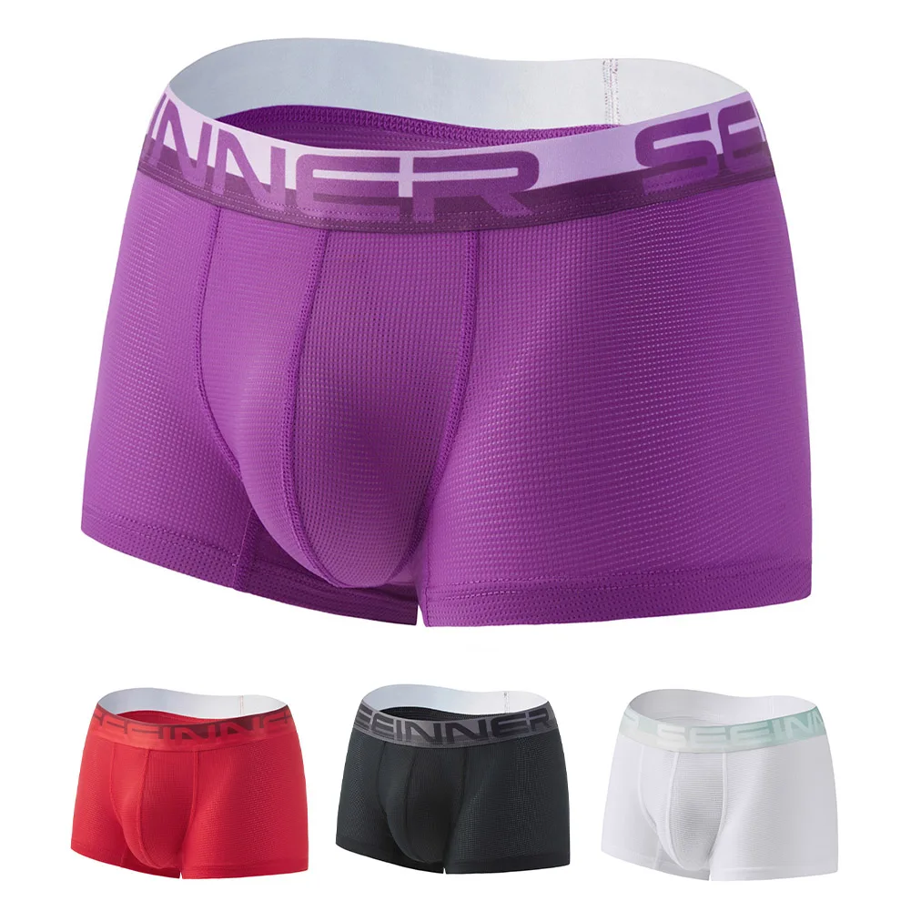 ملابس داخلية عصرية بوكسر قابل للتنفس نمط حياة نشط 18 مادة سباندكس 82 نسيج نايلون حالة جديدة على الطراز الكلاسيكي #6