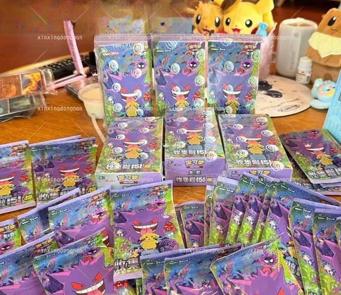 Auf Lager Original 151 Überraschung Gengar PTCG Scarlet und Violet Alakazam Mew Parasect Fat Box Dünne Box Chinesische Sammlung EX Karte