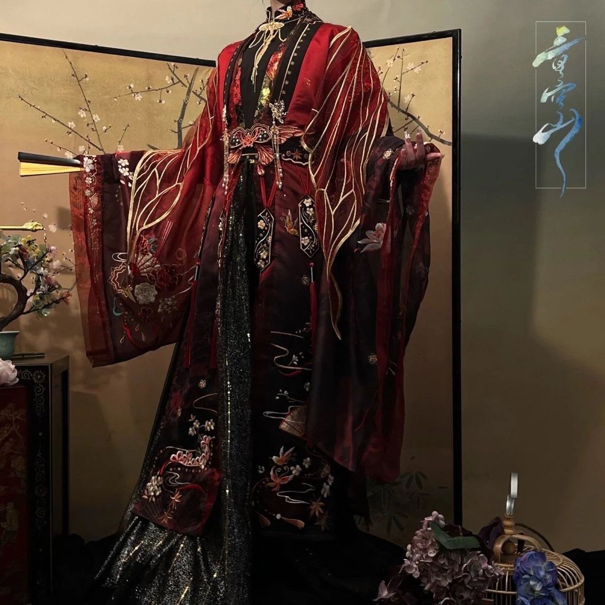 TGCF Huacheng Cosplay Costume Ghost King Huahceng Han Cloth Tian Guan Ci Fu Huacheng Hanfu Dress Huacheng Costume Luxury