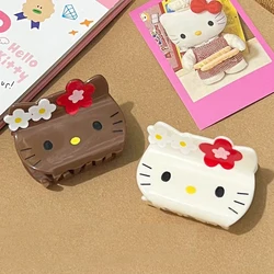 Hello Kitty Sanrio Kuromi Hair Claws Women Cute Melody Hairpins Girls Cinnamoroll Hair Clips Hair Accessories Kids Birthday Gift