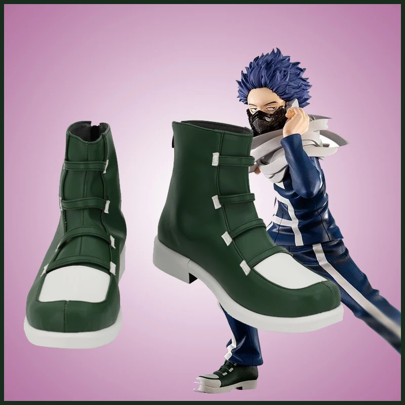 

Anime My Hero Academia Shinso Hitoshi Cosplay Shoes PU Boots Halloween Cosplay Prop