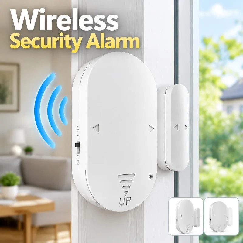 Door Window Anti-theft Alarm Household Multi-functional Magnetic Contact Detector High Decibel Burglar Alert Indoor Safety