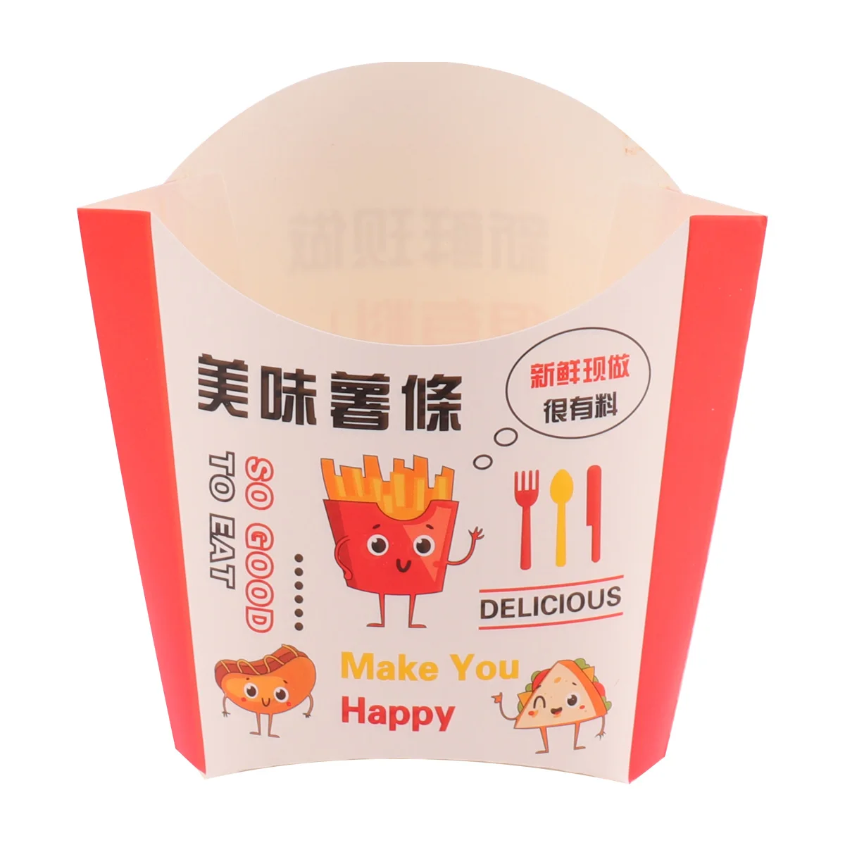 

100 Pcs French Fry Boxes Bulk Takeaway Snack Packaging Supplies Carton Paperboard Food Fast