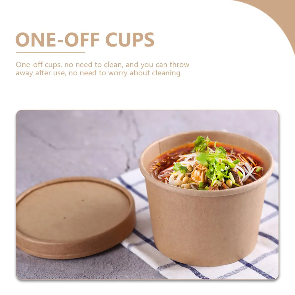 

50Sets Thick Paper Ice Cream Containers Disposable Dessert Cups for Homemade Ice Cream Pudding Yogurt Storage Snacks