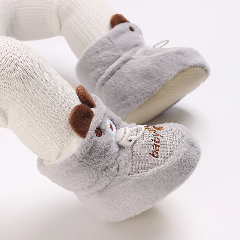 0-18M Winter Baby Jungen Mädchen Warme Baumwollschuhe Weiche Sohle Bequeme Freizeitschuhe zum Gehen – Detail 17
