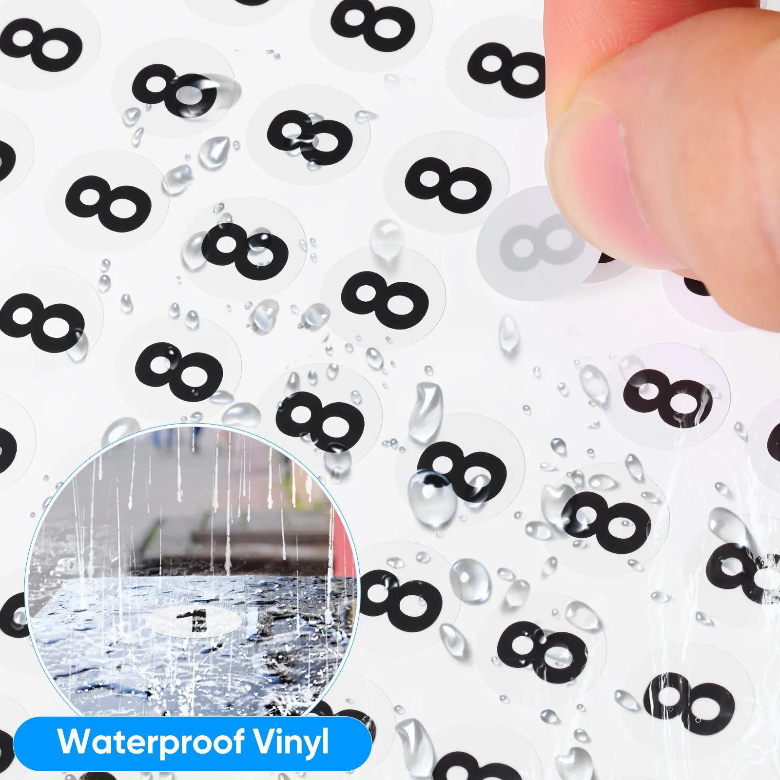 6000Pcs Round Number Stickers Paper Based Self-Adhesive Removable Decorative Labels for Party Favors DIY Crafts Home