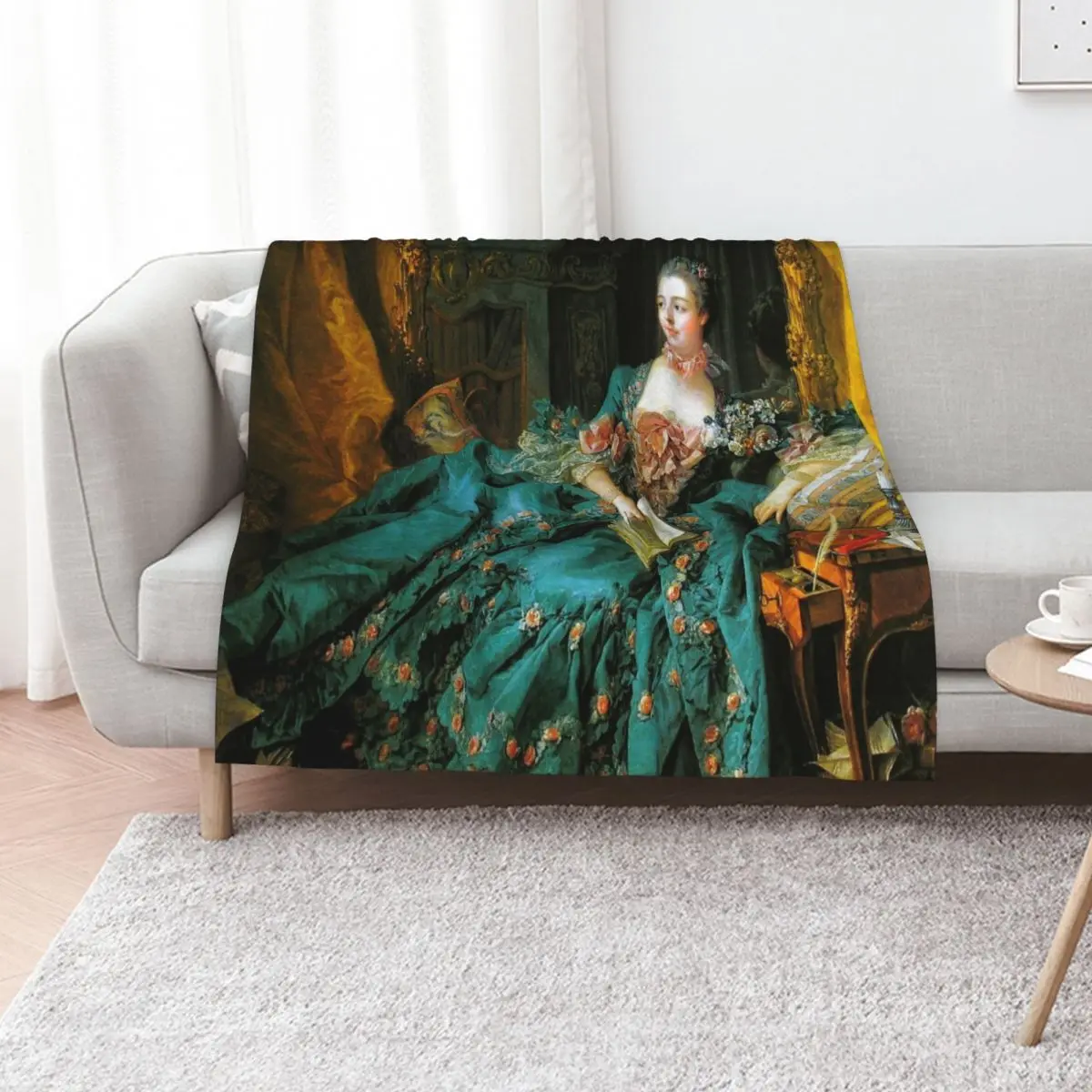 Madame de Pompadour Throw Blanket Cute Travel Luxury Designer Kid'S for babies blankets and throws Blankets