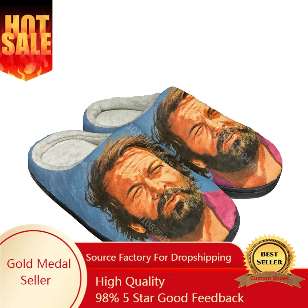 

Hot Cool Bud Spencer Fashion Cotton Custom Slippers Mens Womens Sandals Plush Casual Keep Warm Shoes Thermal Comfortable Slipper