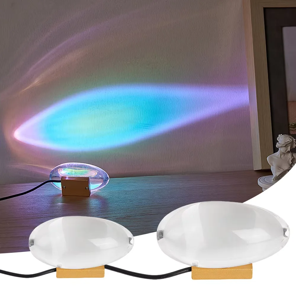 Angel Eyes Projection Night Light Colorful Crystal Lamp Sunset Table Lamp Atmosphere Night Light for Bedroom Living Room Party