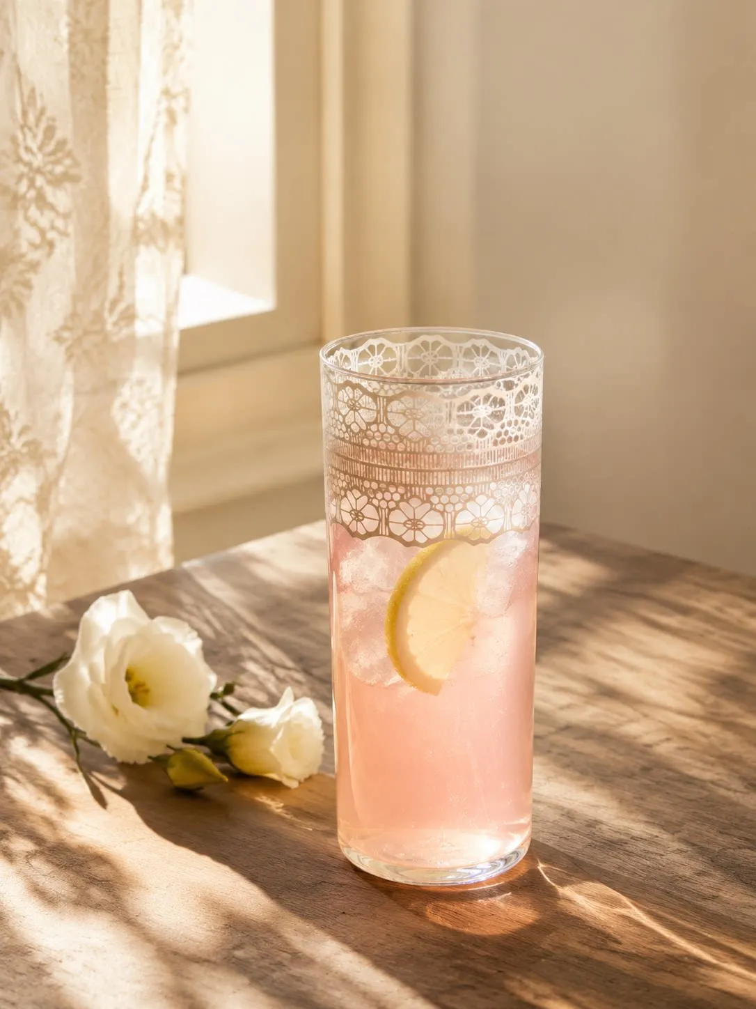 Japanese Ultra-thin Grilled Flower Cocktail Glass, Printed Colin Square Ice Glass, Whiskey Classic Glass, Table Decoration Gift
