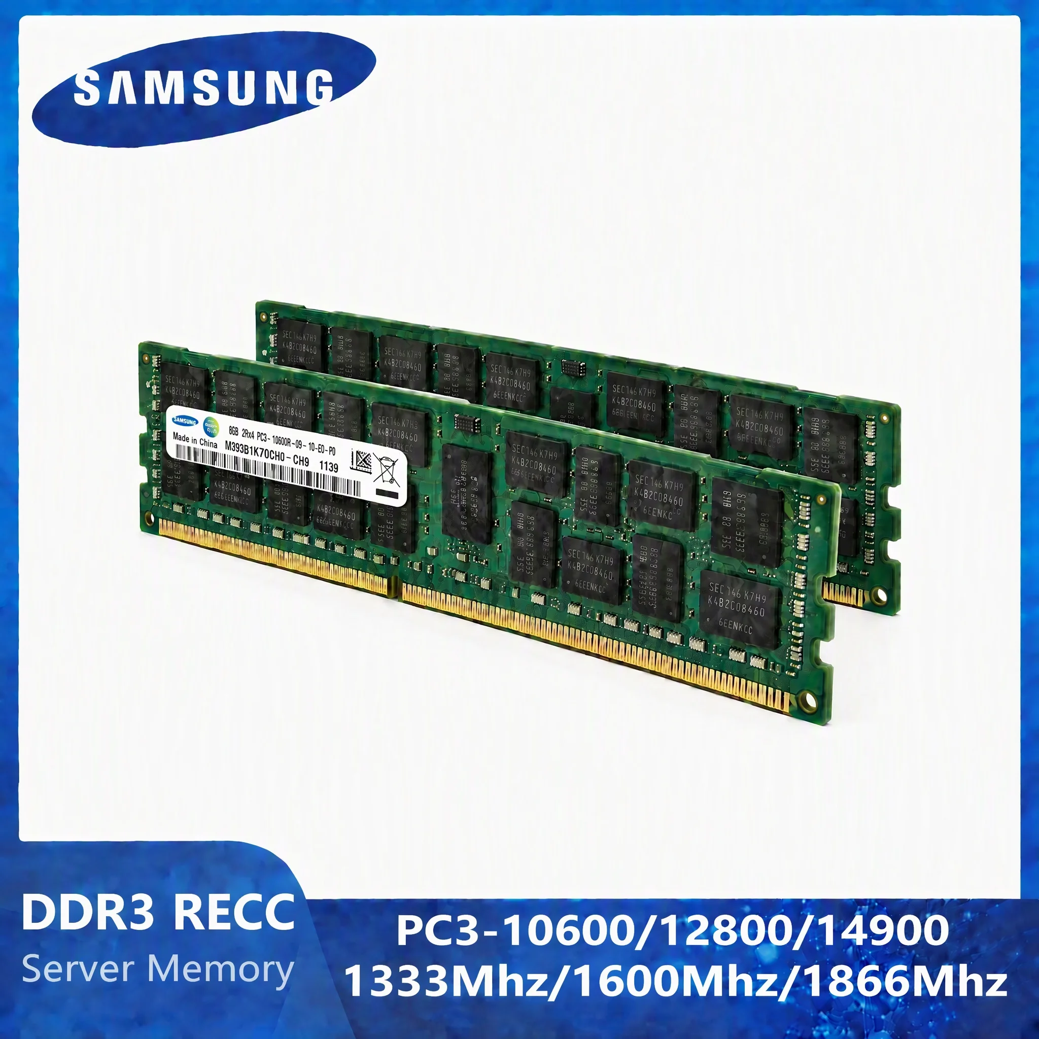 Samsung DDR3 RECC Server RAM REG ECC RDIMM 8GB 1600MHz PC3-12800R 240Pin Memory Module For X79 X58 Xeon Server Workstation