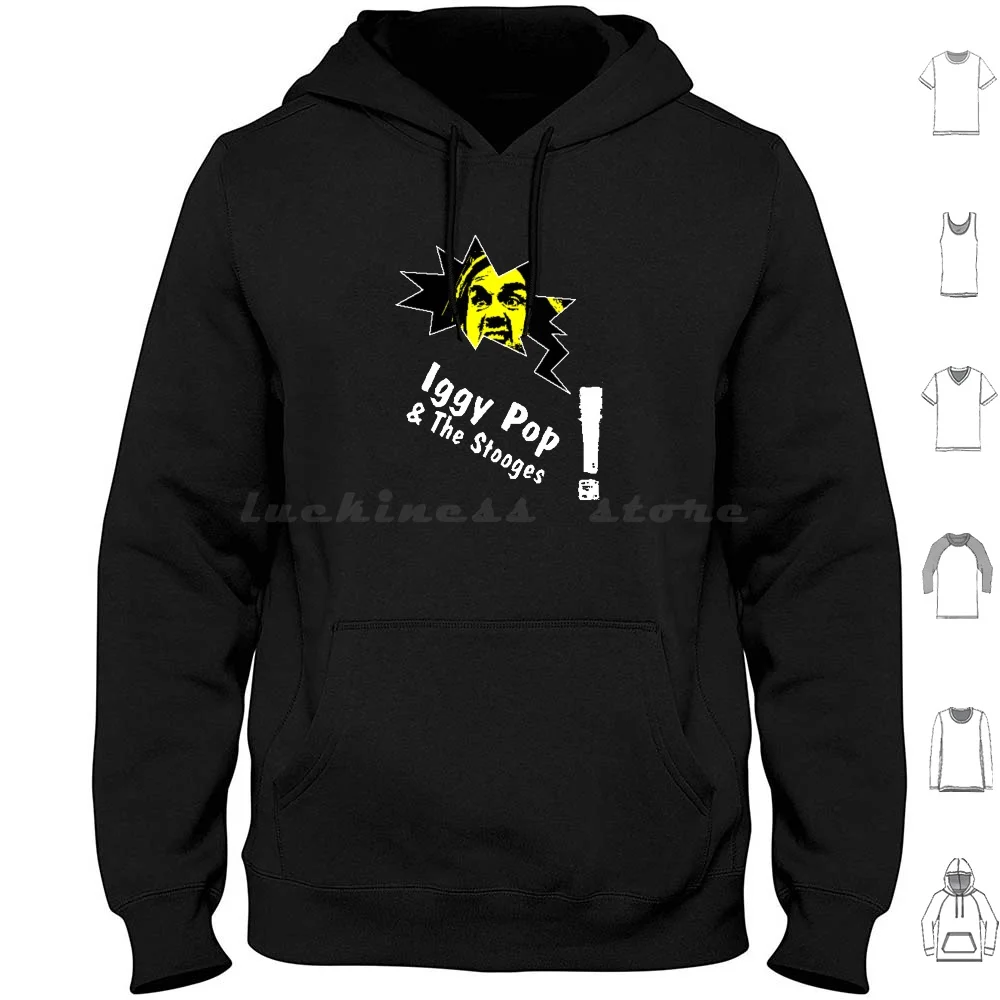 Punk Music Legend Hoodie cotton Long Sleeve Band Indie Iggy Pop The The Stooges Iggy Pop The The Stooges Iggy Pop The The