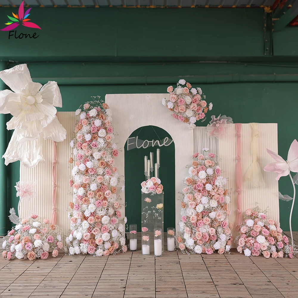 

Dusty Pink Artificial Flowers Arrangement for Wedding Birthday Decoration High-end Rose Sztuczne Kwiaty Backdrop Decor FL2616