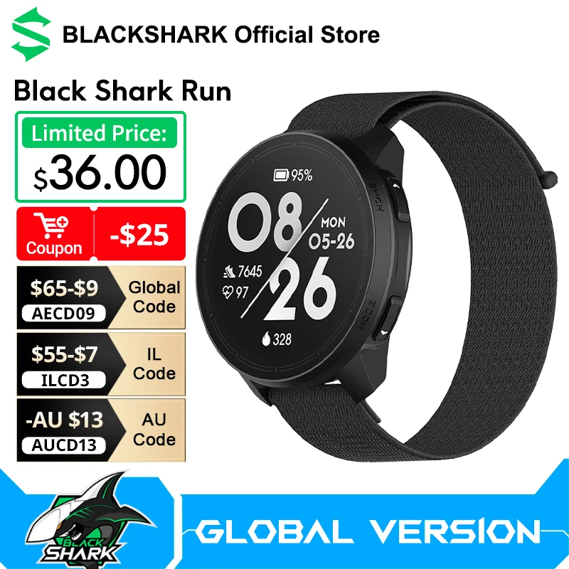 ブラックシャーク ラン スマートウォッチ 1.39インチ AMOLEDディスプレイ 15日間バッテリー持続 5ATM防水 Bluetooth通話対応 スマートウォッチ アウトドア