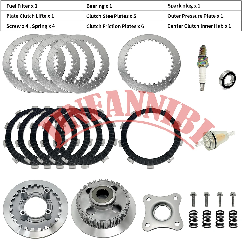 Clutch Friction Plates Assembly Kit For Honda FourTrax Foreman 350 TRX350D 4x4