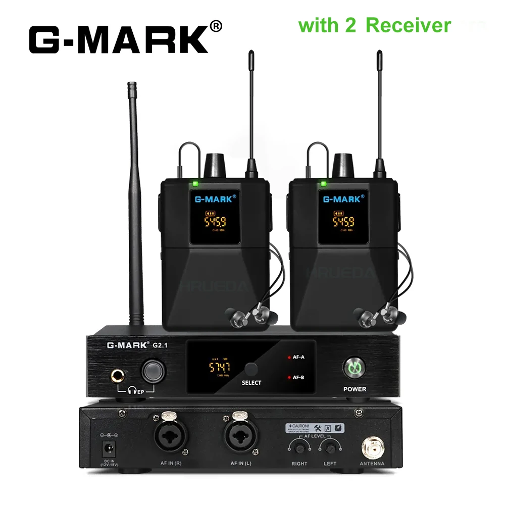 In Ear Monitor UHF  Wireless Return Frequency Selectable For Stage Singer Guitar Studio Band Performance DJ