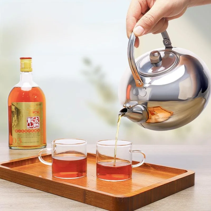 

Утолщенный чайник-термос из нержавеющей стали для подогрева вина, желтый, для домашнего использования, ретро-набор для подогрева вина и чая