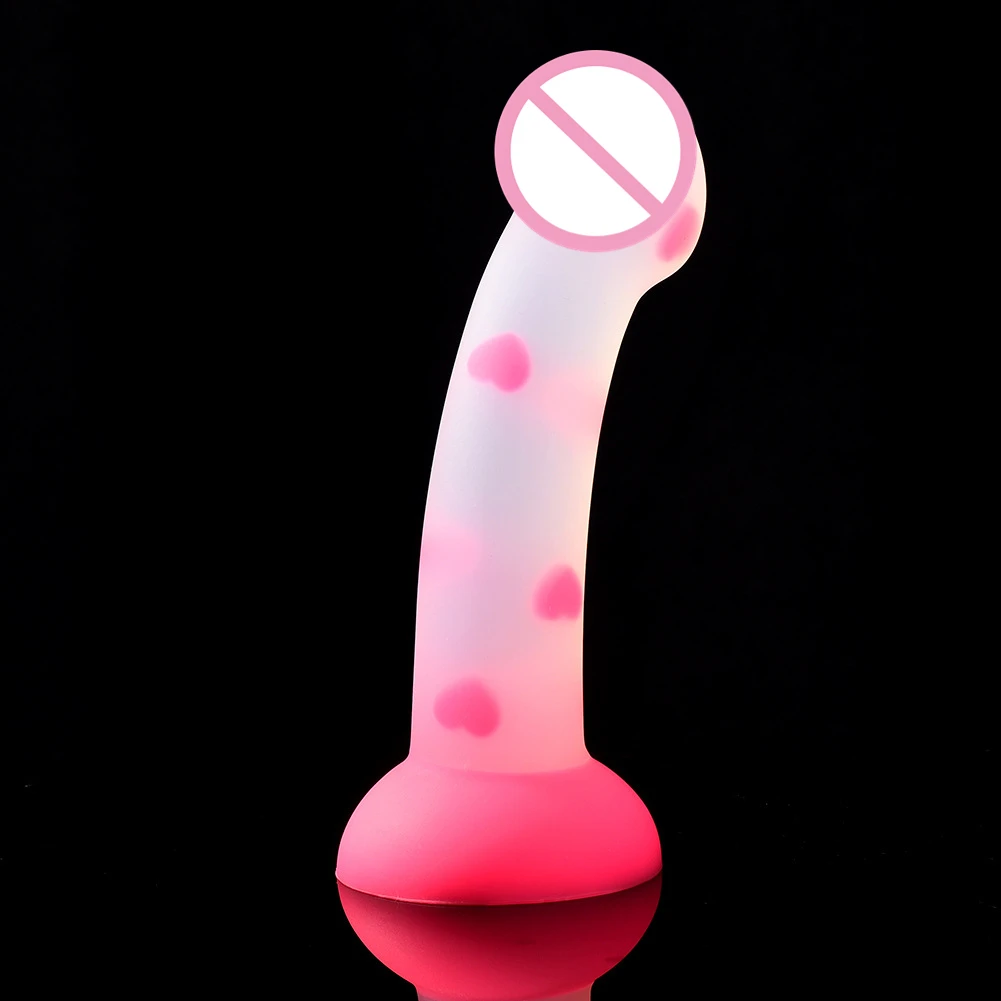 Silicone Jelly Heart Dildos Adult Toys Strapon Dildo Soft Artificial Dildos Realistic Colourful Large Penis Sex Toys For Woman