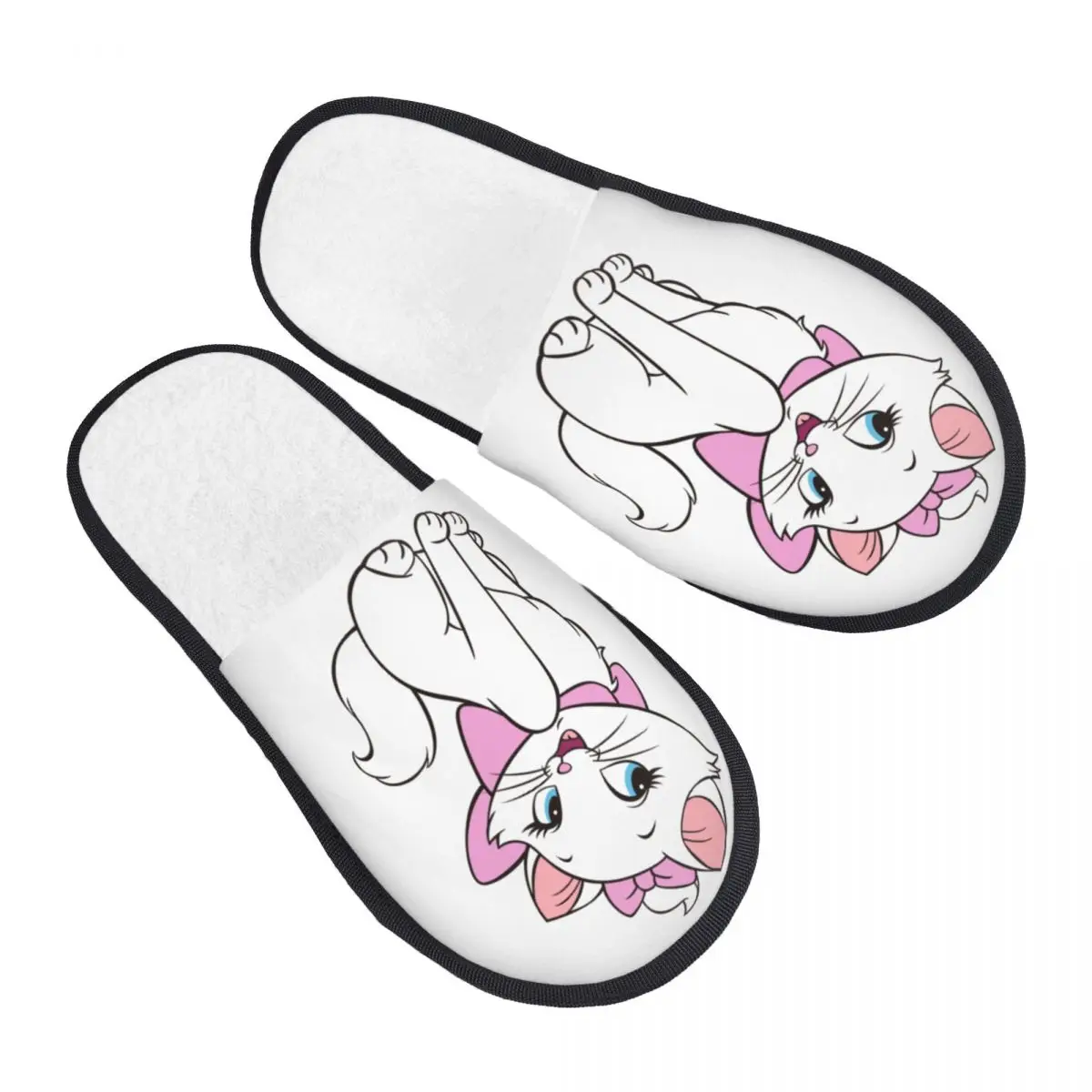 

Cartoon Aristocats Animation Marie Cat Soft Scuff Memory Foam Slippers Women Spa House Shoes