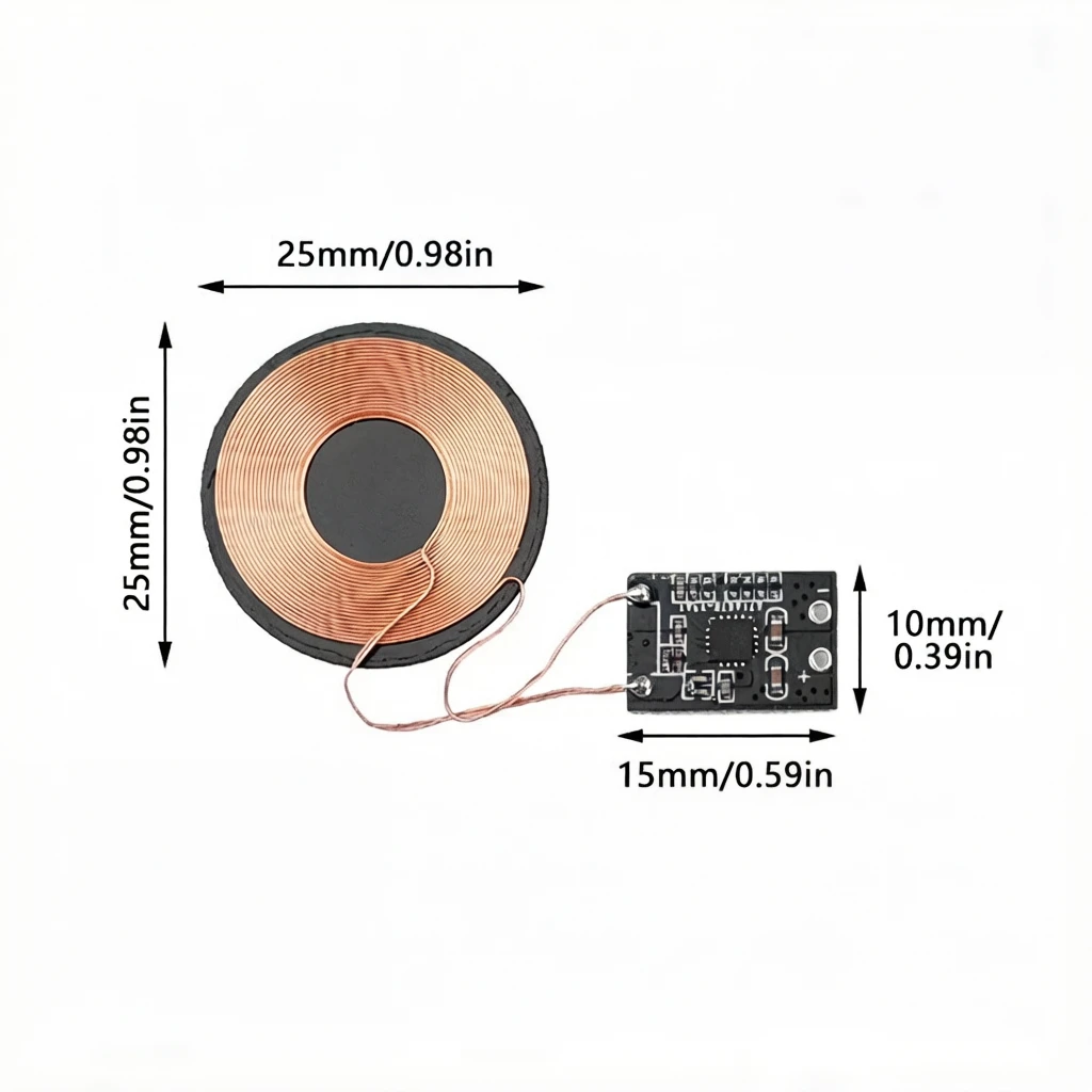 5V 1A Qi Wireless Charger Receiver Module Circuit Board Coil DIY Kit for Phone Power Bank Wireless Charging Modification Board
