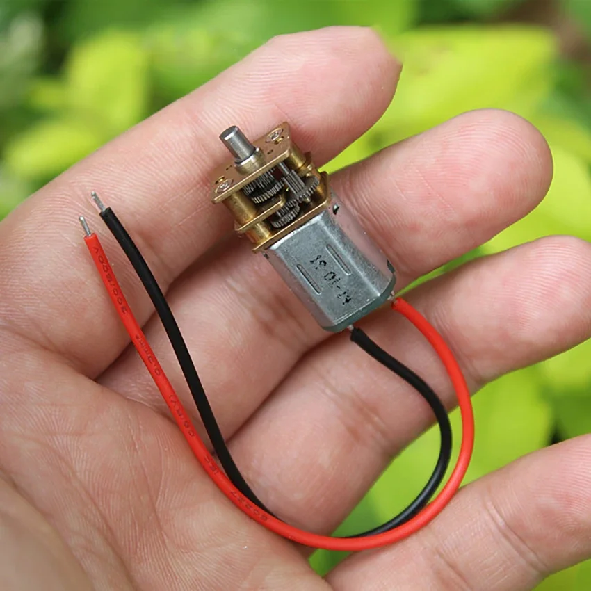 56 RPM DC 5V Micro DC Geared Electric Motor N20 Mini Deceleration Gear Reduction Motor, Long Wire for RC Car, Robot Model