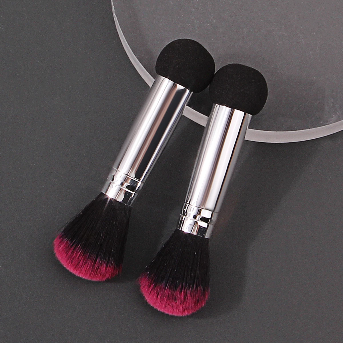2pcs new double-head makeup brush sponge head concealer brush loose brush blush brush makeup artist professional beauty tools