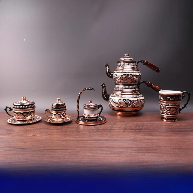 

Кофейная чашка ручной работы из меди, блюдце, чашка для воды