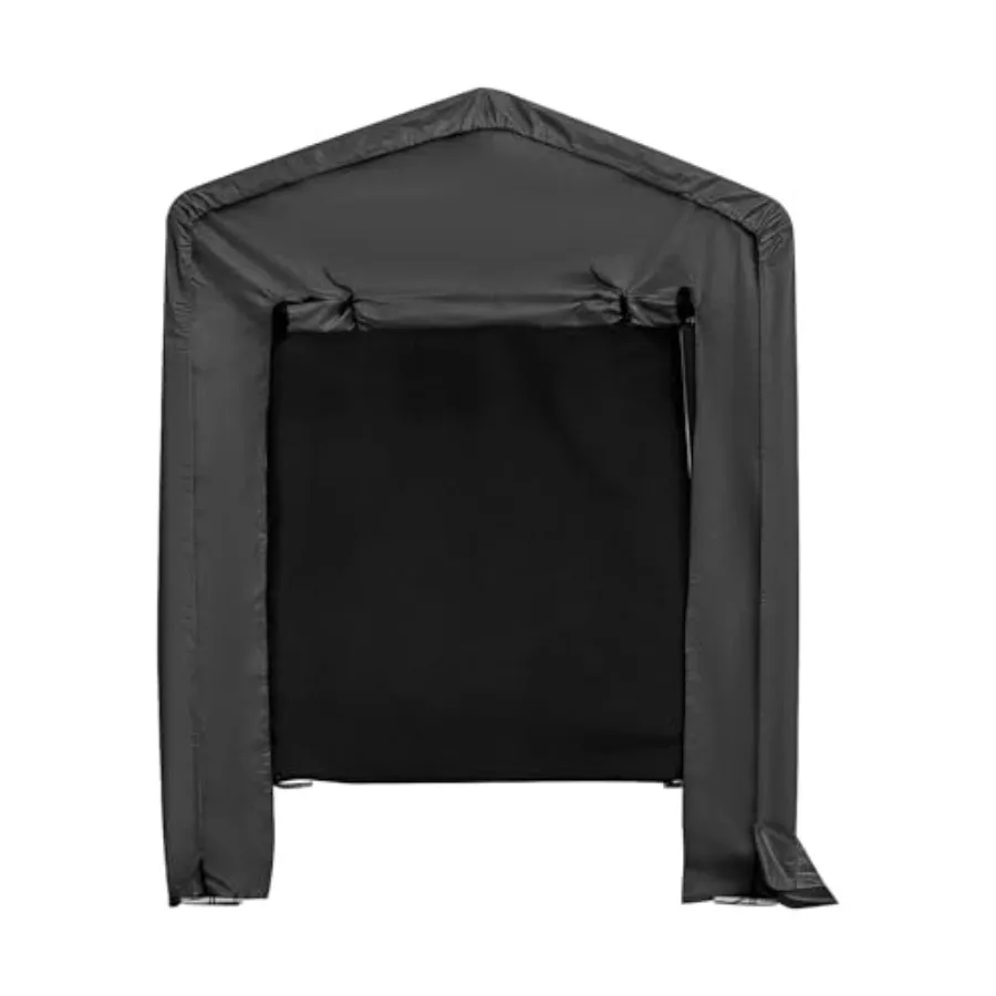 Outdoor Storage Shed, Heavy-Duty Carport Canopy Shelter for Vehicle Parking and Protection, 6x12x8 Feet Waterproof with Metal F