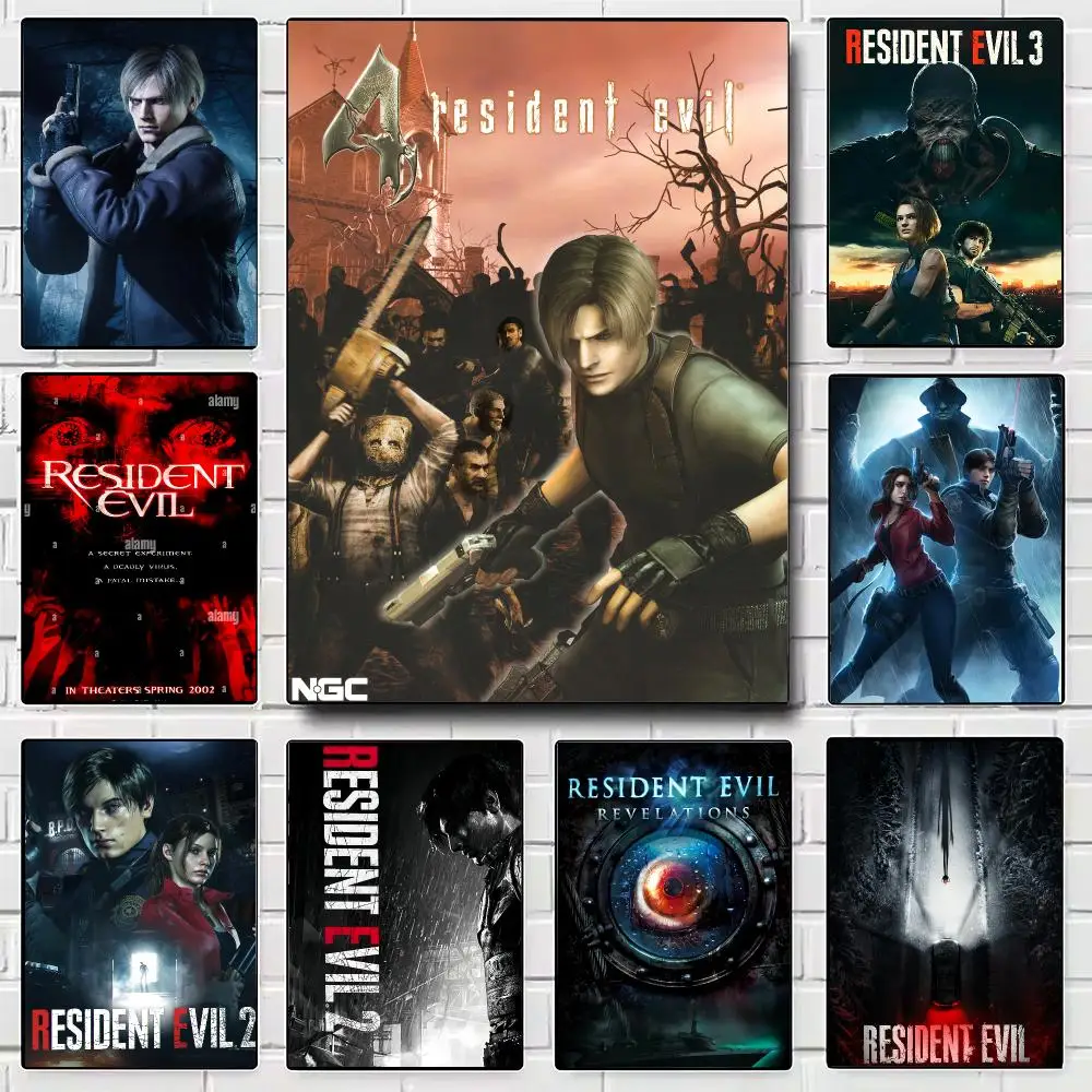 Game Resident Evil Poster Modern Wall Art for Bedroom Living Room Cafe Bar Aesthetic Home Decor Gift