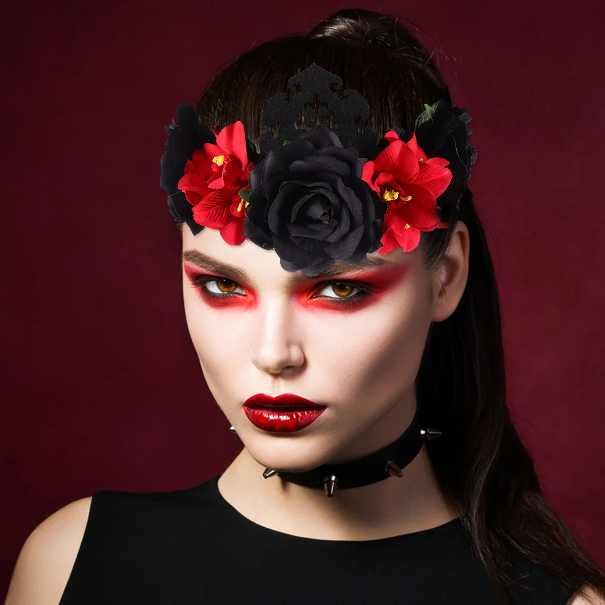 Винтажная королевская корона, повязка на голову с цветком розы