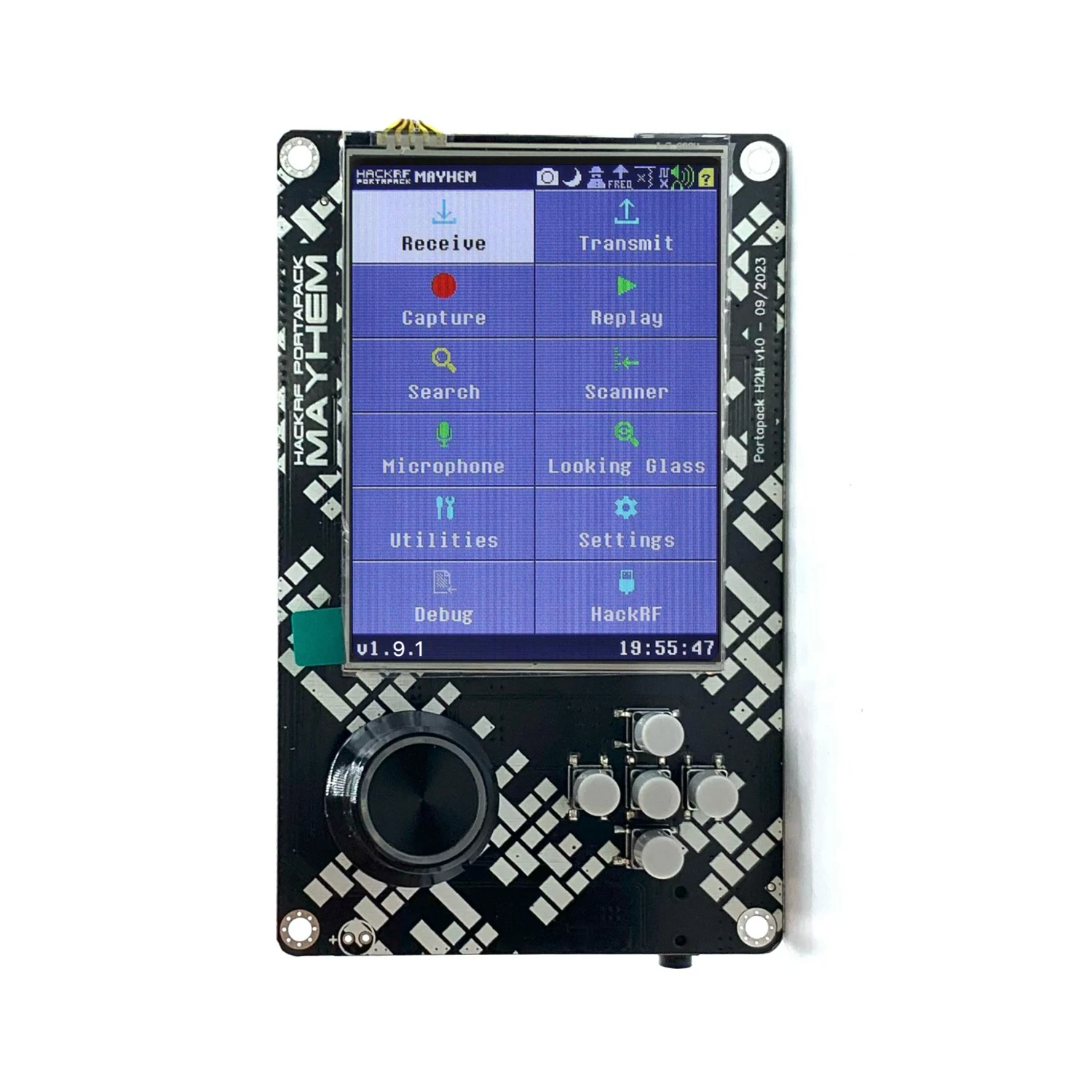 PortaPack H2M Signature Edition for HackRF One R9 V1.9.1 SDR Radio MAX2839 10.00MHZ TCXO Analog GPS Assembled