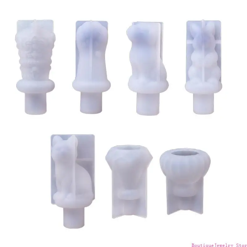 E1PE Diy Crystal Epoxy Wine Bottle Stopper Mold Crown for Cat for Cat Claw Rabbit Diamond Jewelry Silicone Mold Suitable for