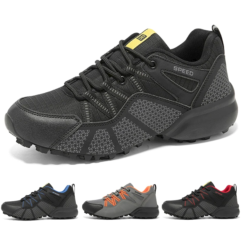 

New Men Waterproof Hiking Shoes Outdoor Hiking Tactical Training Boots Comfortable Leather Hiking Sports Shoes Men