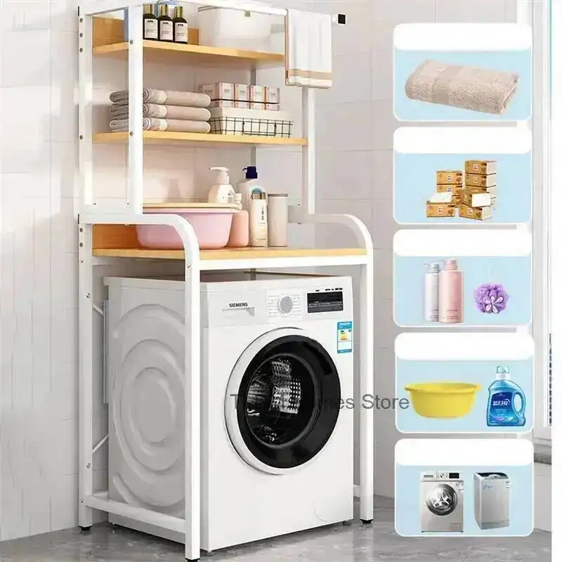 Storage Floor Space-Saving type Rack Washing Machine Bathroom Storage Balcony Shelf Bathroom Holder Toilet Storage Furniture Z