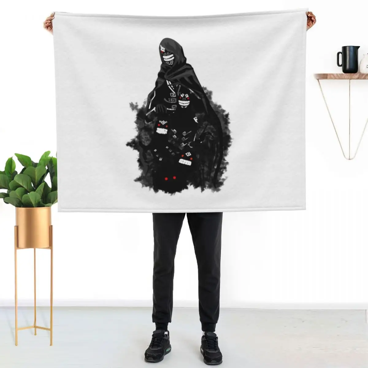 Black Spirit, your best companion Throw Blanket for winter Hairy for babies Winter beds heavy to sleep Cute Blankets